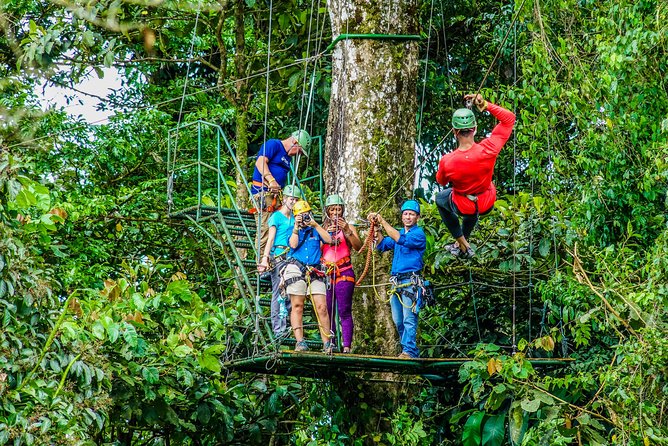 Arenal Canopy and Horseback Riding Adventure - Eight zip lines from a 43-foot tower