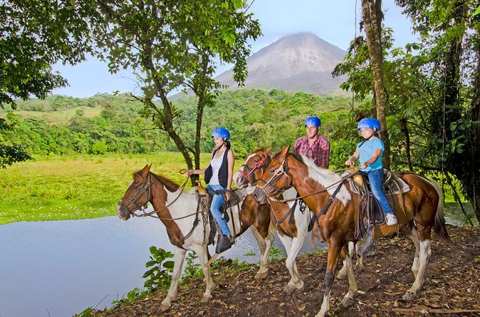 Arenal Volcano River Horseback Riding Tour - Riding toward Arenal from Go Adventure Park