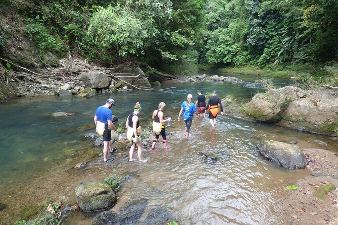 Floating Tour in Rio Claro with Lunch from Drake Bay - Cooling off at the waterfall