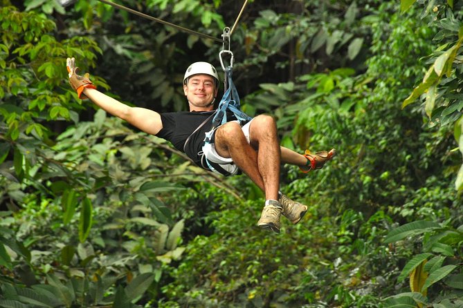 Ocean View Zip Line + Horseback Riding & Natural Pool Combo - The zipline begins with a tractor ride uphill